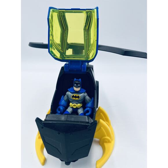 Fisher Price Imaginext DC Super Friends Batman Helicopter Bat-copter & Figure - Picture 3 of 9